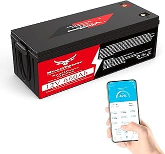 - 12V 660Ah LiFePO4 Lithium Battery with 250A BMS,NewtiPower 10000+ Deep Cycle Lithium Iron Phosphate Battery Great For Power Shortage/Storage, RV, Marine and Off Grid Applications