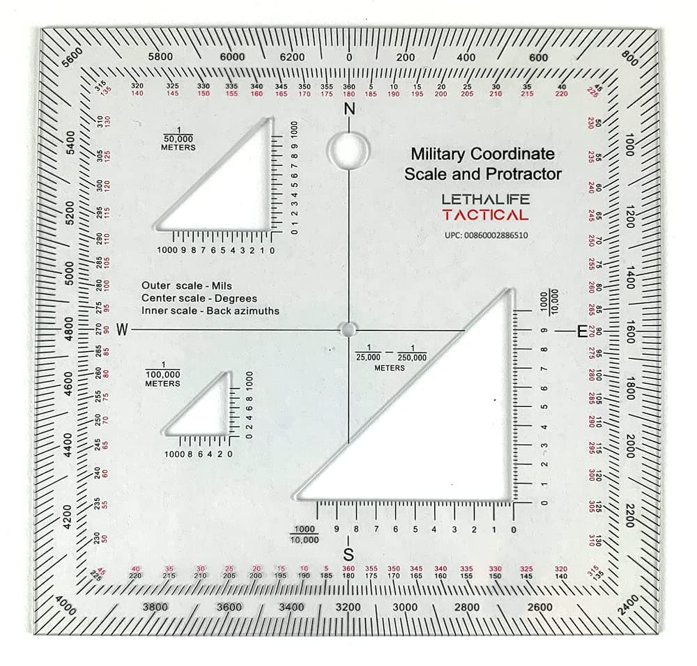 Military Protractor for Land Navigation