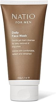 Natio Australia For Men Daily Face Wash, 5.60 ml - Facial Cleanser - Lemon, Bergamot, Lavender - Face Wash for Men - Face Cleanser for All Skin Types