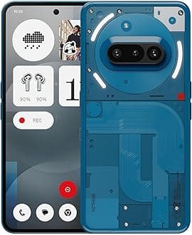 Nothing Phone (3A) (Blue, 8GB RAM, 256GB Storage) Qualcomm Snapdragon 7s Gen 3 Processor | 50MP+50MP+8MP Rear | 32MP Front Camera | 6.77” 120Hz AMOLED Display | 5000mAh Battery| 50W Fast Charging