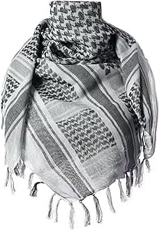Syeeds BoutiqueArab Head Scarf Keffiyeh Shemagh Comfortable Tactical Shawl Woven Printed Palestine Head Neck Wrap 43x43-Inch