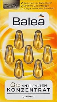 Balea 5packs x 7 pcs I 35 applications Anti-Wrinkle Oil Concentrate with Q10, Vitamin E and Ginseng Extract/Germany