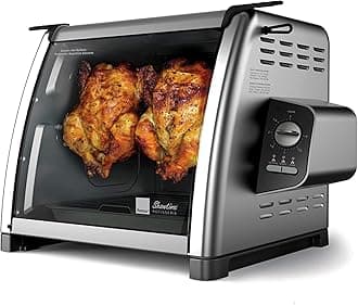 Ronco 5500 Series Stainless Steel Countertop Rotisserie Oven - 3 Cooking Functions: Rotisserie, Sear, No Heat Rotation - 15-Pound Capacity