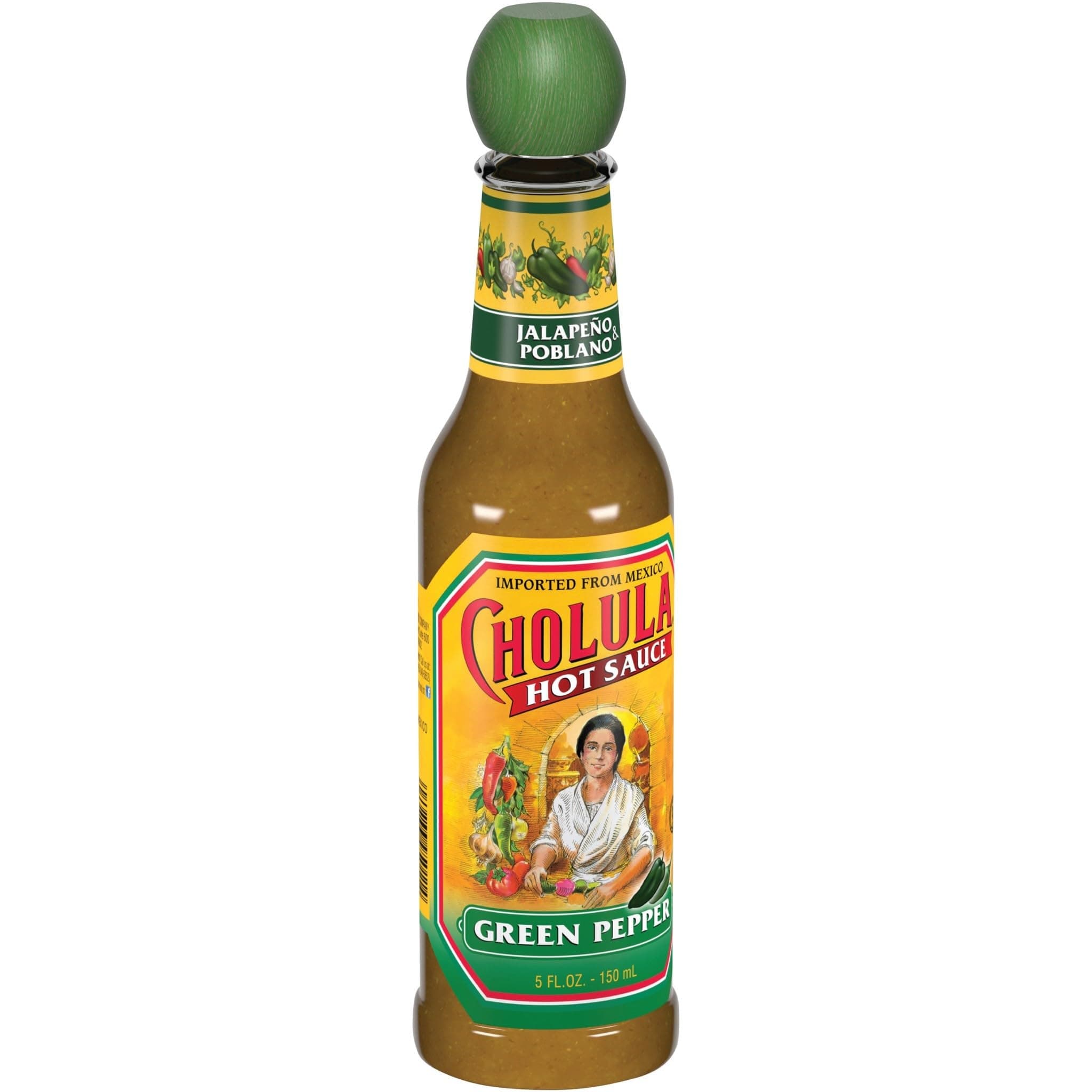Cholula, Sauce Hot Green Pepper, 5 Fl Oz