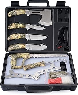 GVDV Hunting Knife Set - Deer Hunting Gear and Accessories, Field Dressing Ki...