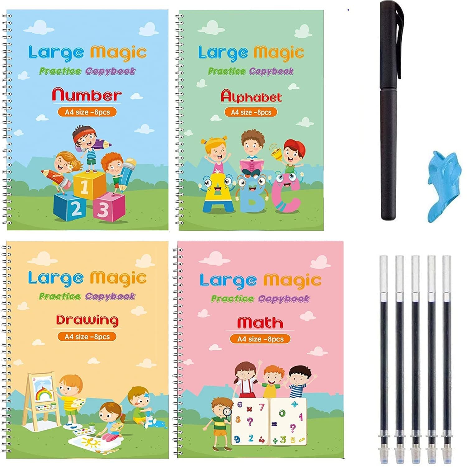 Large Magic Copybook for Kids Reusable handwriting tracing cursive