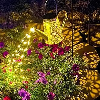 Solar Watering Can with Lights,Hanging Waterfall Light Waterproof, Solar Lights Outdoor Garden for Yard Porch Lawn Backyard Landscape Pathway Patio Outside Gardening Gifts, Gift for Women