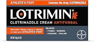 AF Cream for Athlete's Foot, Clotrimazole 1% Antifungal Treatment, Clinically Proven Effective Antifungal Treatment of Most AF, Jock Itch and Ringworm, Cream, 1.1 Ounce (30 Grams) (New Look)