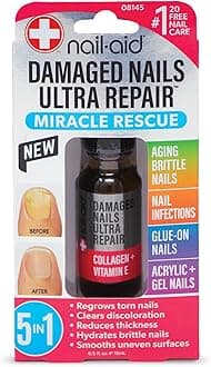 Nail-Aid Damaged Nails Ultra Repair, 5-in-1 Miracle Rescue with Collagen and Vitamin E