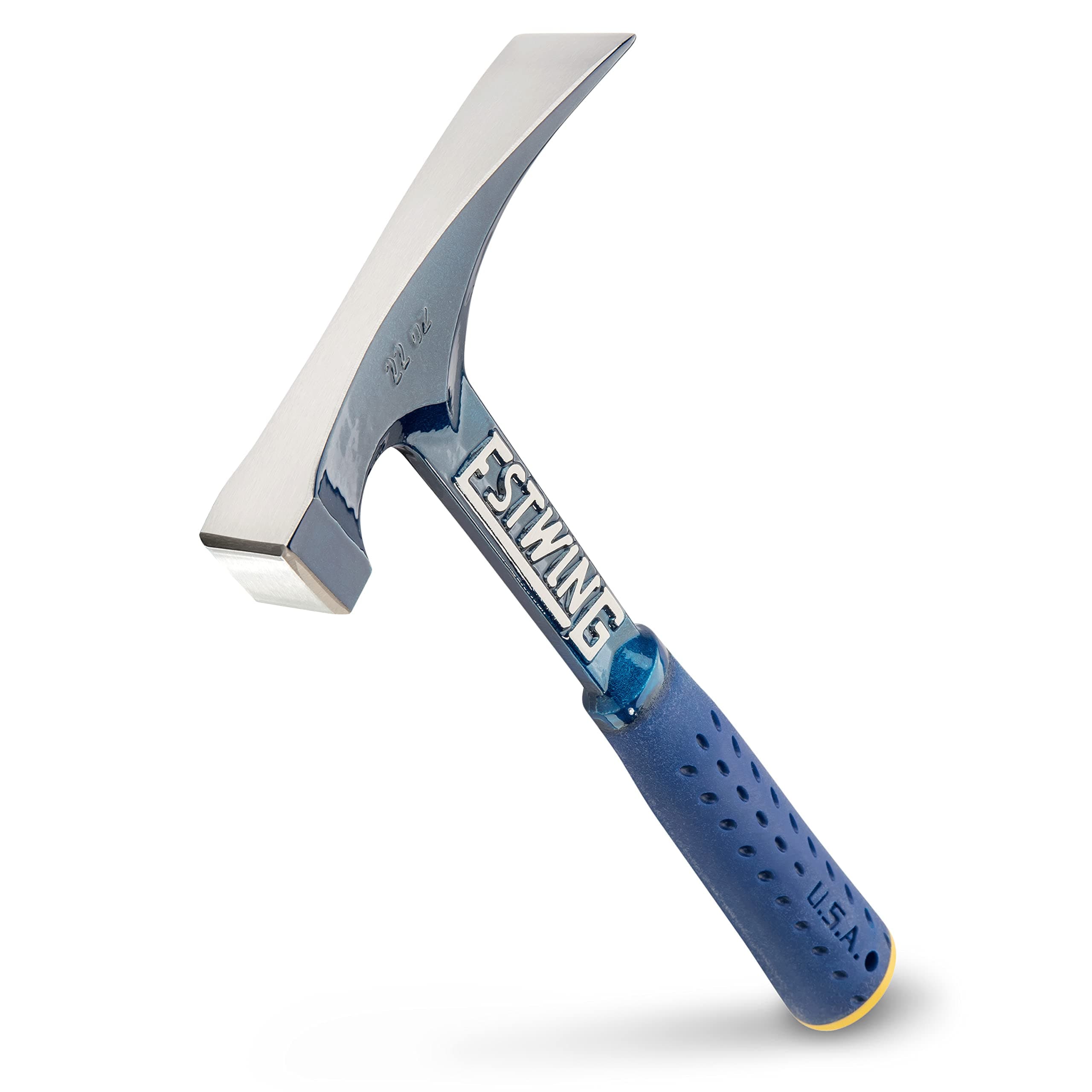Estwing E6-22BLC 22oz Smooth Face Big Blue Rock Pick Hammer with Shock Reduction Grip