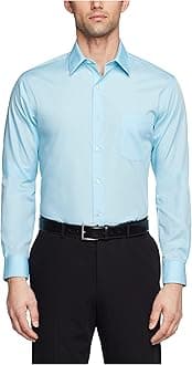 Van Heusen Men's Dress Shirt Fitted Poplin Solid