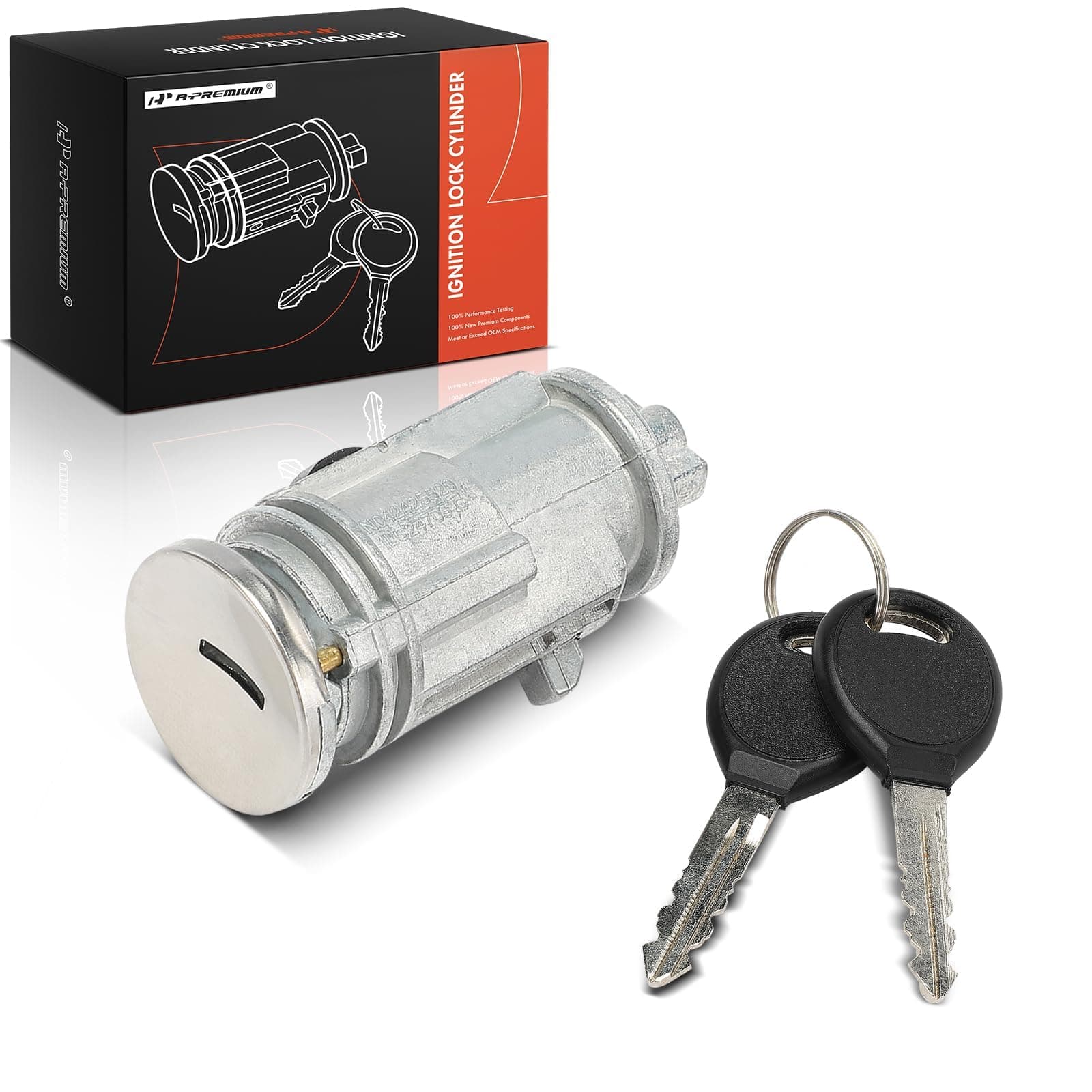 A-Premium Ignition Lock Cylinder with 2 keys Compatible with Dodge, Chrysler & Mitsubishi Vehicles - Ram 1500 2500 3500, Durango, Dakota, Aspen, Raider