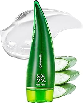 Holika Holika Aloe 99% Soothing Gel, 8.5 Ounce, 250ml - No Sticky 99% Aloe Vera Sunburn Relief - Moisturizing, Fast Absorbing for Face, Skin, Body&Hair