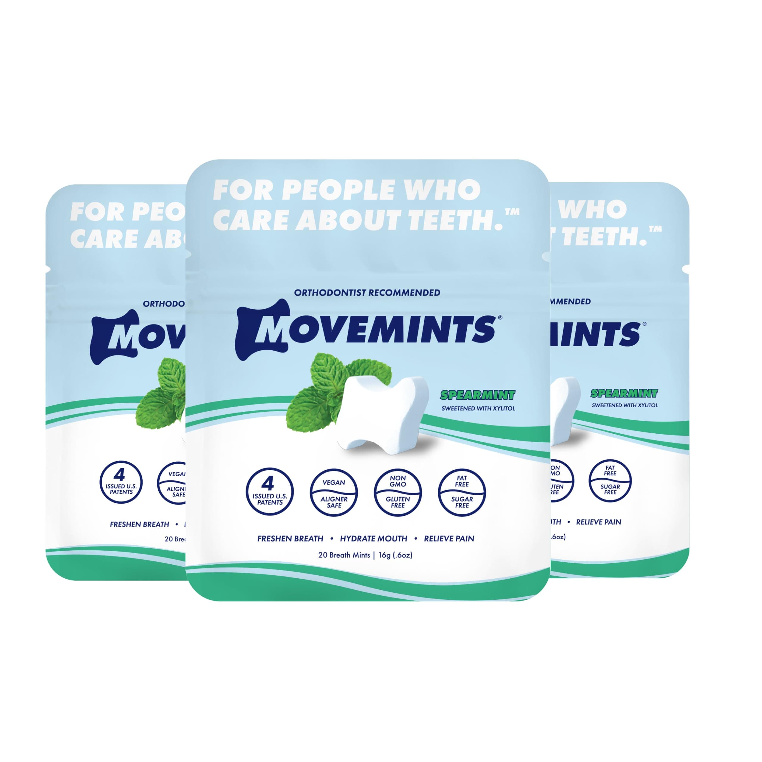 Movemints Clear Aligner Mints, Pack of 3