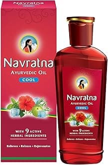 Navratna Ayurvedic Cool Oil | Combination of 9 Ayurvedic Herbs | Relieves Headache, Body ache, Tiredness, Sleeplessness & Tension| Improves Scalp Health | Relaxing & Rejuvenating cooling effect, 500ml