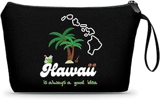 Hawaii Makeup Bag - Travel & Gift Set, Small Cosmetic Bag for Women, Perfect for Mom, Daughter, Sister, Friend or Coworker