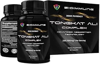 Longjack Tongkat Ali Extract Capsules 200x Strength Muscle Mass Strength, Drive, Performance