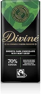 DIVINE CHOCOLATE Dark Chocolate 70% Mint, 90 GR