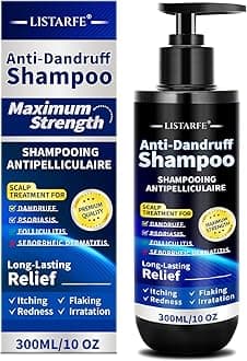 Dandruff Shampoo for Men and Women, Anti-Fungal Shampoo for Psoriasis & Seborrheic Dermatitis – Scalp Treatment for Itching, Flaking & Redness Relief, 300ML