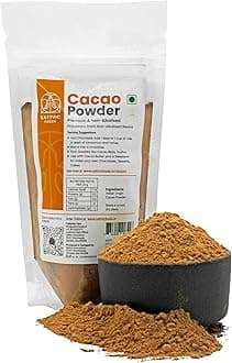 Sattvic Foods Artisanal Cacao Powder (100 g) Produced from Non-Alkalized Cacao beans | Unsweetened | Sourced from Kerala | High in Antioxidants | Use in Baking, Smoothies, Truffles