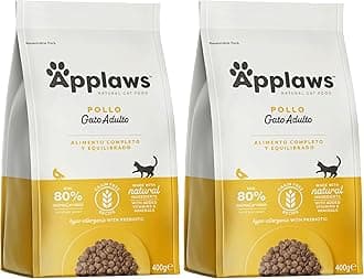 Applaws Complete and Grain Free Dry Cat Food, Adult Chicken, 400g (Pack of 2)