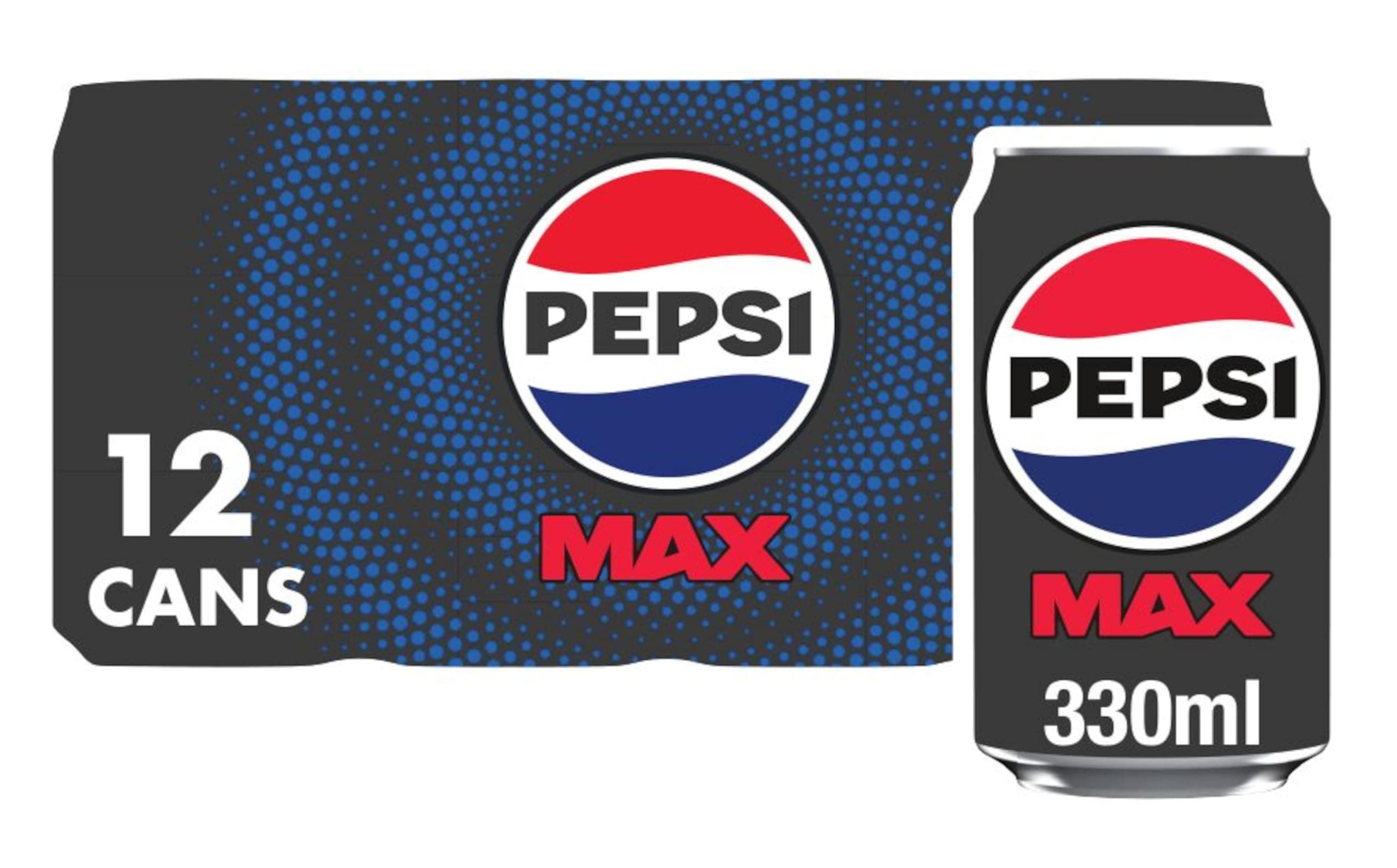 Pepsi Max Cans, 12 x 330ml