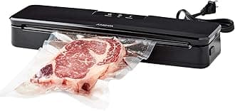 ANVS01-US00 Anova Precision Vacuum Sealer, Includes 10 Precut Bags, For Sous Vide and Food Storage
