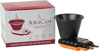 Metal Electric Kapoor Dani Stand | Camphor Burner | Diffuser for Great Fragrance | Electric Direct Plug-in Diffuser | Dhoop Dani Incense Burner | Kapoordani (Pack of 1)