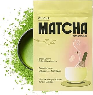 - OH CHA - Japanese Matcha Tea Powder | Premium Grade | 30gms - 30 Servings | Pure Authentic Matcha Green Tea Powder Sourced from Shizuoka, Japan | Vegan, No Artificial Sweeteners, NON GMO