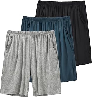 Men's Pyjama Shorts Bottoms Ultra Soft Modal Lounge Wear Shorts with Pockets