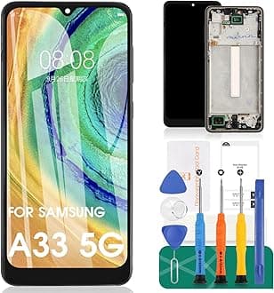 INCELL for Samsung Galaxy A33 5G Screen Replacement for Samsung A33 5G LCD Display for SM-A336E SM-A336B Digitizer Touch Screen Assembly Repair Kits With Frame(No Fingerprint)