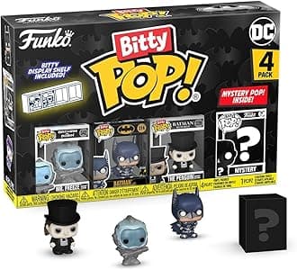 Funko Bitty Pop! Batman 85th - Freeze 4PKand A Surprise Mystery Mini Figure - 0.9 Inch (2.2 Cm) - DC Comics Collectable - Stackable Display Shelf Included - Gift Idea - Party Bags Stocking