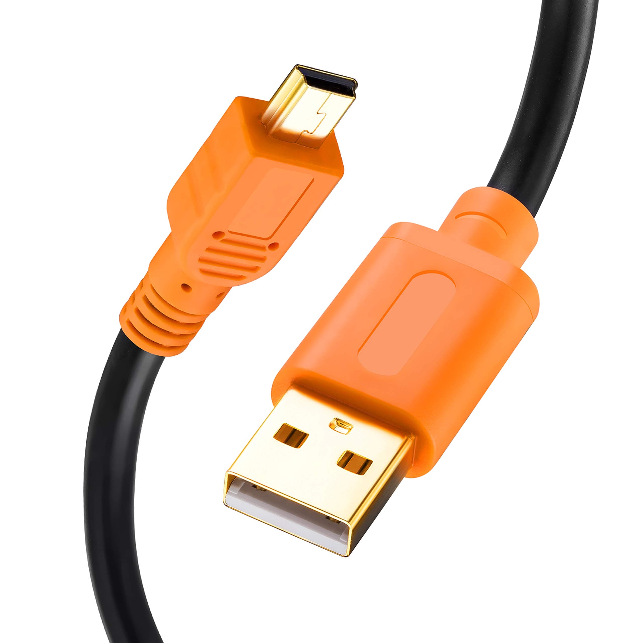Sponsored Ad – TanQY Mini USB Cable - 5M, USB 2.0 Type A to Mini B Cable for GoPro, Cell Phones, MP3 Players, Digital Cameras, GPS, PDAs (Orange)