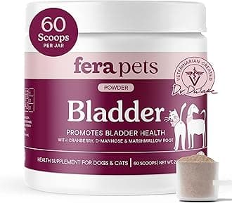 Bladder Cranberry Supplement for Dogs & Cats - Vet Created - Kidney & Urinary - D-Mannose - Cranberry, Stinging Nettle - 60 Scoops​