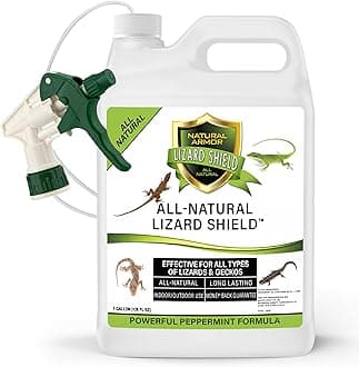 Lizard & Gecko Repellent Spray - Powerful Peppermint Formulation Repels All Types of Lizards & Geckos and Works Better Than Ultrasonic Gimmicks – 128 fl oz - Gallon Ready to Use