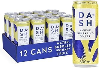 Lemon - 12 x Lemon Flavoured Sparkling Spring Water - NO Sugar, NO Sweetener, NO Calories - Infused with Wonky Fruit (12 x 330ml cans)