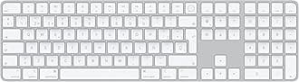 AppleMagic Keyboard with Touch ID and Numeric Keypad: Wireless, Bluetooth, Rechargeable. Works with Mac Computers with Apple Silicon; Spanish - White Keys