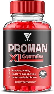 Proman XL Gummies, Proman XL Maxium Strength Performance and High Drive Support Supplement, Proman XL Advanced Daily Confidence and Charm Multivitamin Formula Supplement (60 Gummies)