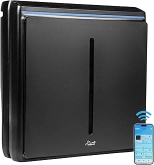 A3 SPA-1000N Air Purifier HEPA Filter - Ultra Quiet, WiFi-enabled, Wall Mountable HEPA Air Purifiers for Home, Pets, Pet Dander, Smoke, Dust, Odors, VOCs - Asthma & Allergy Filter, Black