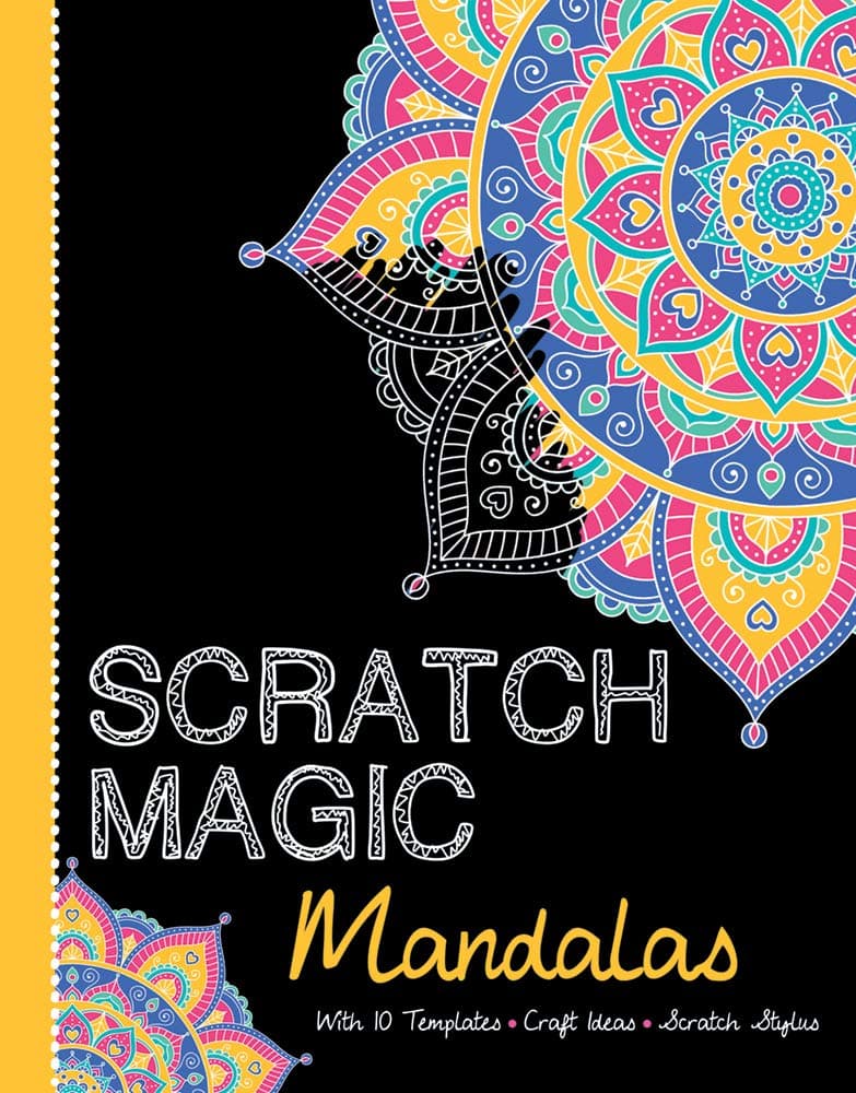 Scratch Magic Mandalas: with 10 Templates, Craft Ideas, and Scratch Stylus Paperback – April 19, 2018