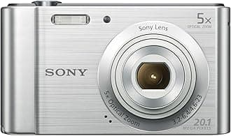 Sony DSC-W800 Digital Compact Camera (20.1 MP, 5x Zoom, 2.7 LCD, 720p HD, 23 mm Sony G Lens) - Silver