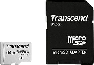 Transcend USD300 64GB microSDXC Micro SD Card A1 UHS-I U1 C10, Up to 100MB/s, Full HD Video Memory Card with Adapter for Nintendo Switch/Steam Deck/ROG Ally/MSI Claw/GoPro/DJI/Insta360/Action Camera