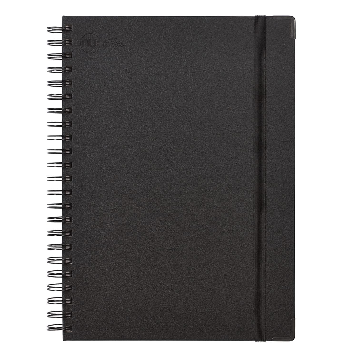 nu: Notebooks - Elite Prestige Range - Personalised Wire Journal Notebook - A5 Notebook - Hardback Notebook - Stationery Notebooks - Black Journal - 140 Pages