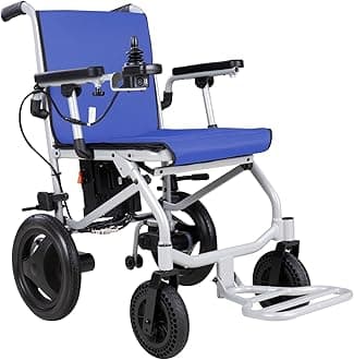 Klano KL40 - World Lightest (only 30lbs) Foldable Electric Wheelchair - Travel Size with Detachable Battery - Airline Approved - User Friendly - 10 mi Cruise Range (Model4)