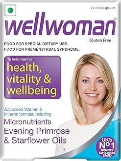 Multivitamin Capsules For Women With Evening Primrose Oil,Magnesium,Vitamin C,B6,Folic Acid To Provide All Round Nutrition,Immunity,Helps Reduce Pms,Pcos Symptoms,30 Veg Capsules,200 grams