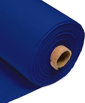 100% Cotton Fabric 60 Inch 150cm Wide 150GSM Material for Sewing, Dressmaking, Quilting, Curtain Linings, Pillowcases & Totes Fabric by The Half Metre by Discount Fabrics LTD(Royal Blue, 10m)