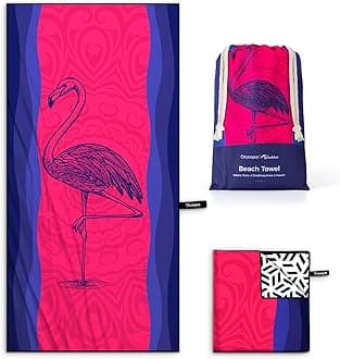 OCOOPA Microfiber Beach Towel Fast Drying, Extra Large 63" x 31" Sand Free Beach Towel Super Lightweight Towels for Swimming Pool, Camping, Picnic, Yoga Gym Sports