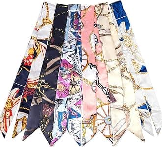 - 2/6/10Pack Scarf Bags for Women Handbag Scarfs Band Hair Neck Scarves Fashion Gifts