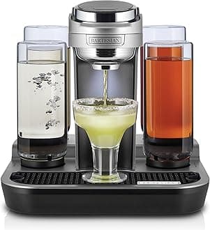 - Bartesian Professional Cocktail Machine and Margarita Maker - High Capacity Bar Cocktail Mixer with 5 Premium Glass Bottles for Parties and Entertaining - Push-Button Technology and Easy Clean Design