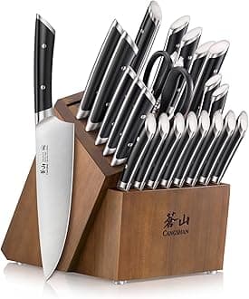Cangshan HELENA Series German Steel Forged Knife Block Set (23-Piece, Black)